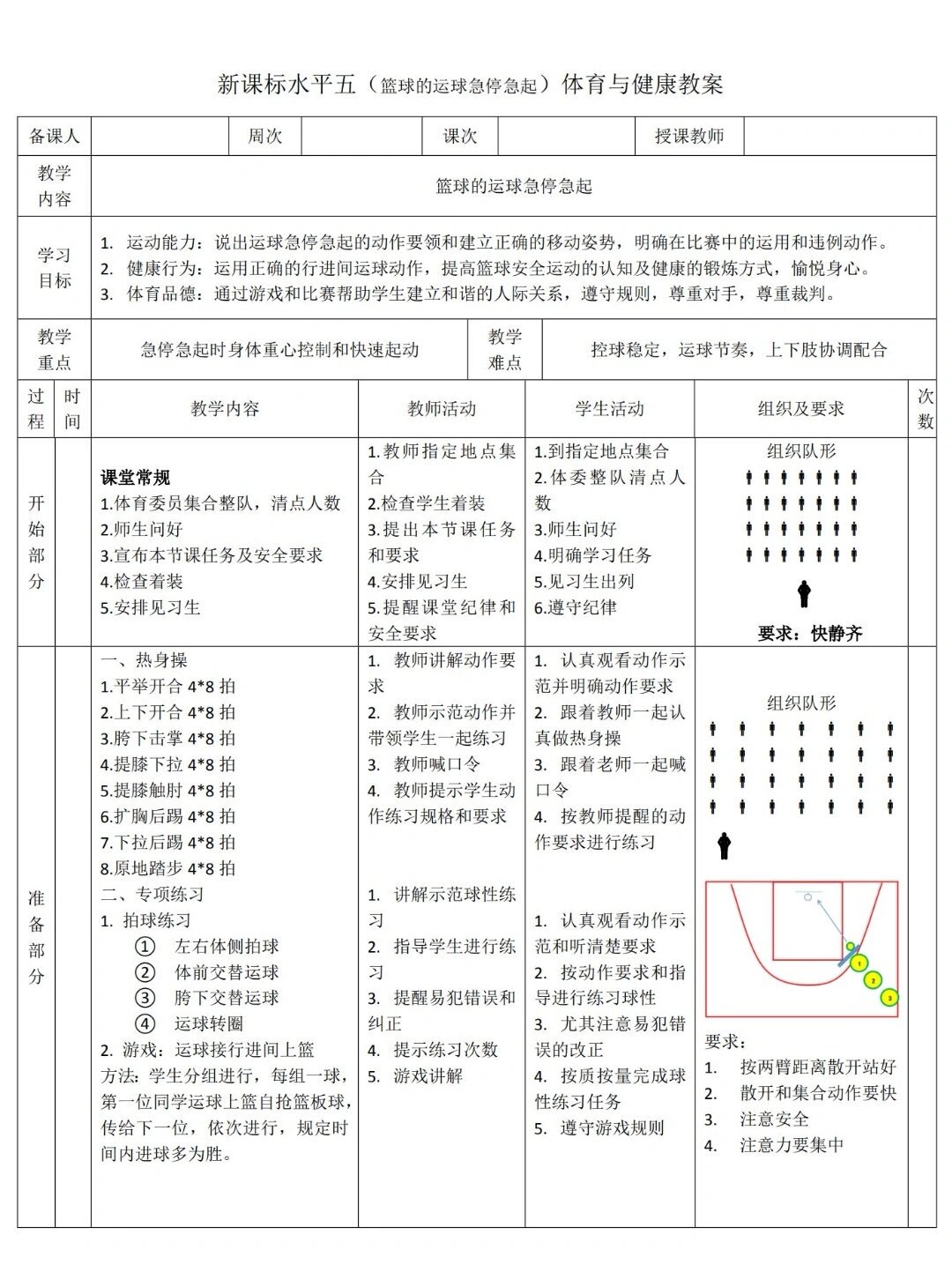 8到12岁篮球训练课程内容大纲